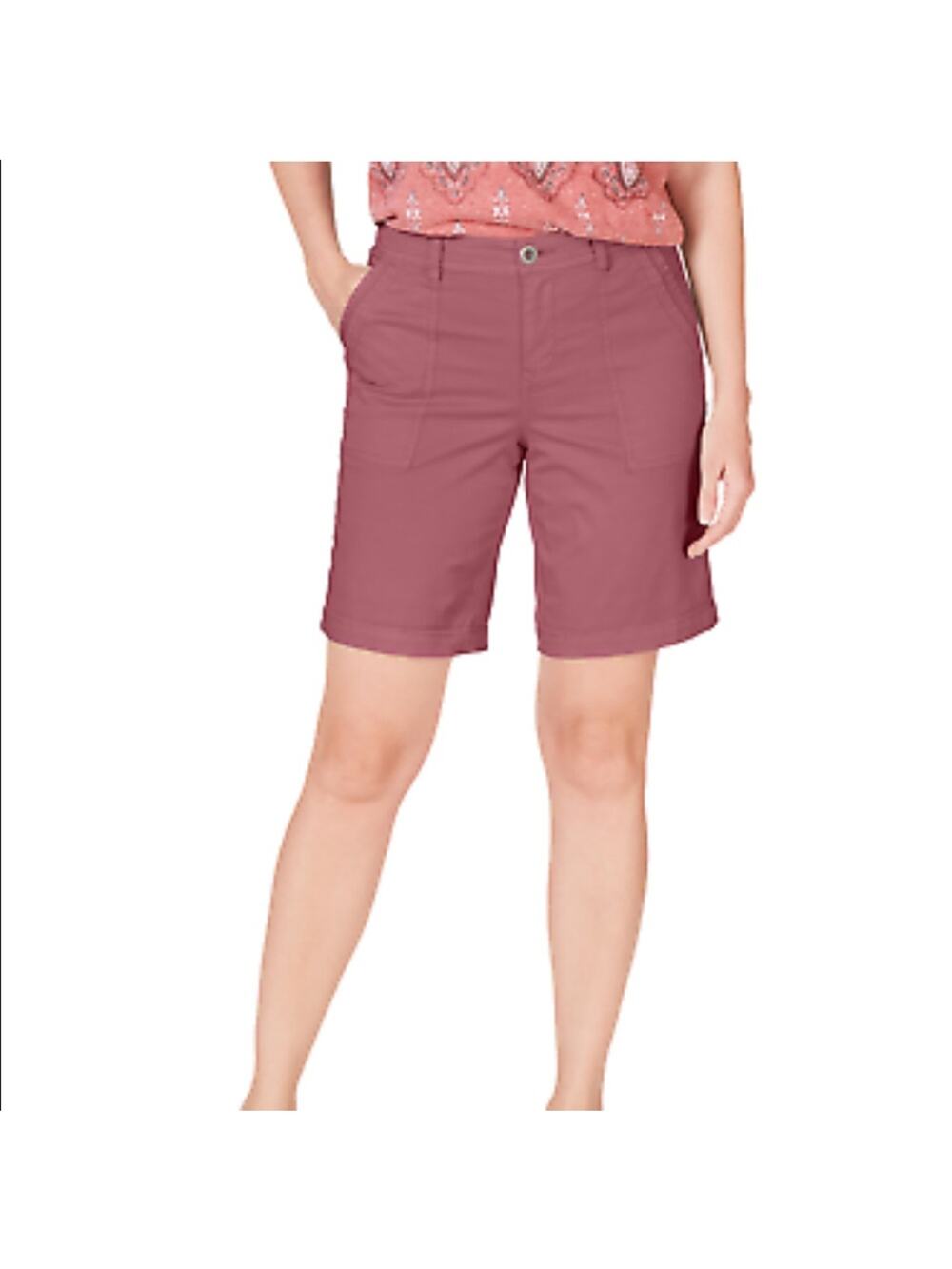 STYLE & CO. CORE SHORTS RED SALMON WOMENS SIZE 12